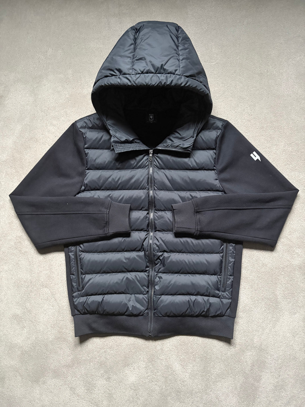 Yelir World Quilted Panel Jacket Black