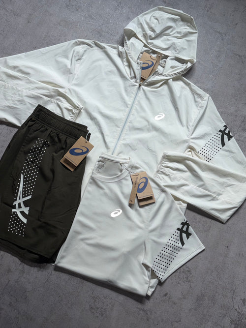 Asics Icon SS Activewear Set Olive Cream