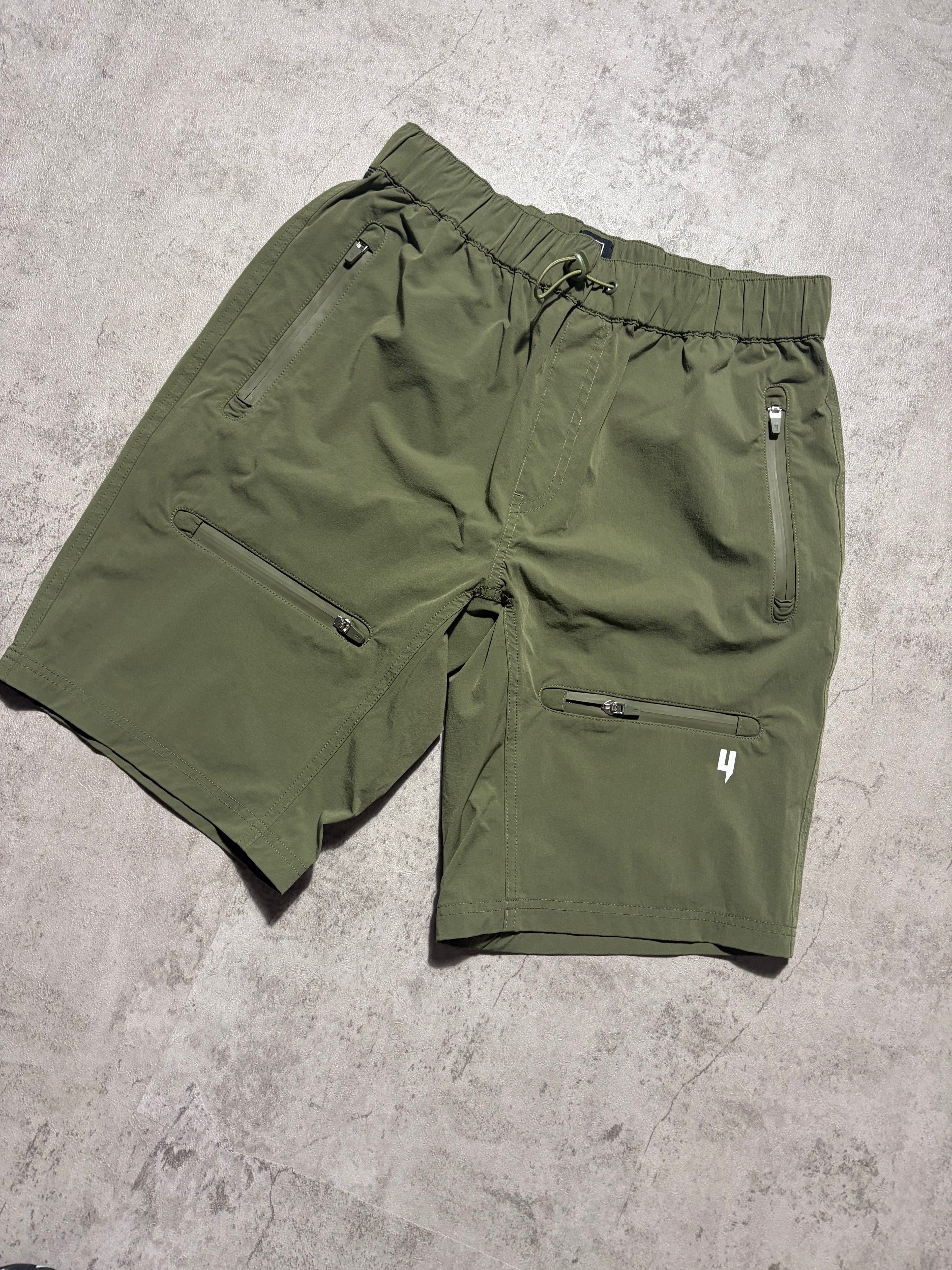 Yelir World Khaki Tech Combat Shorts
