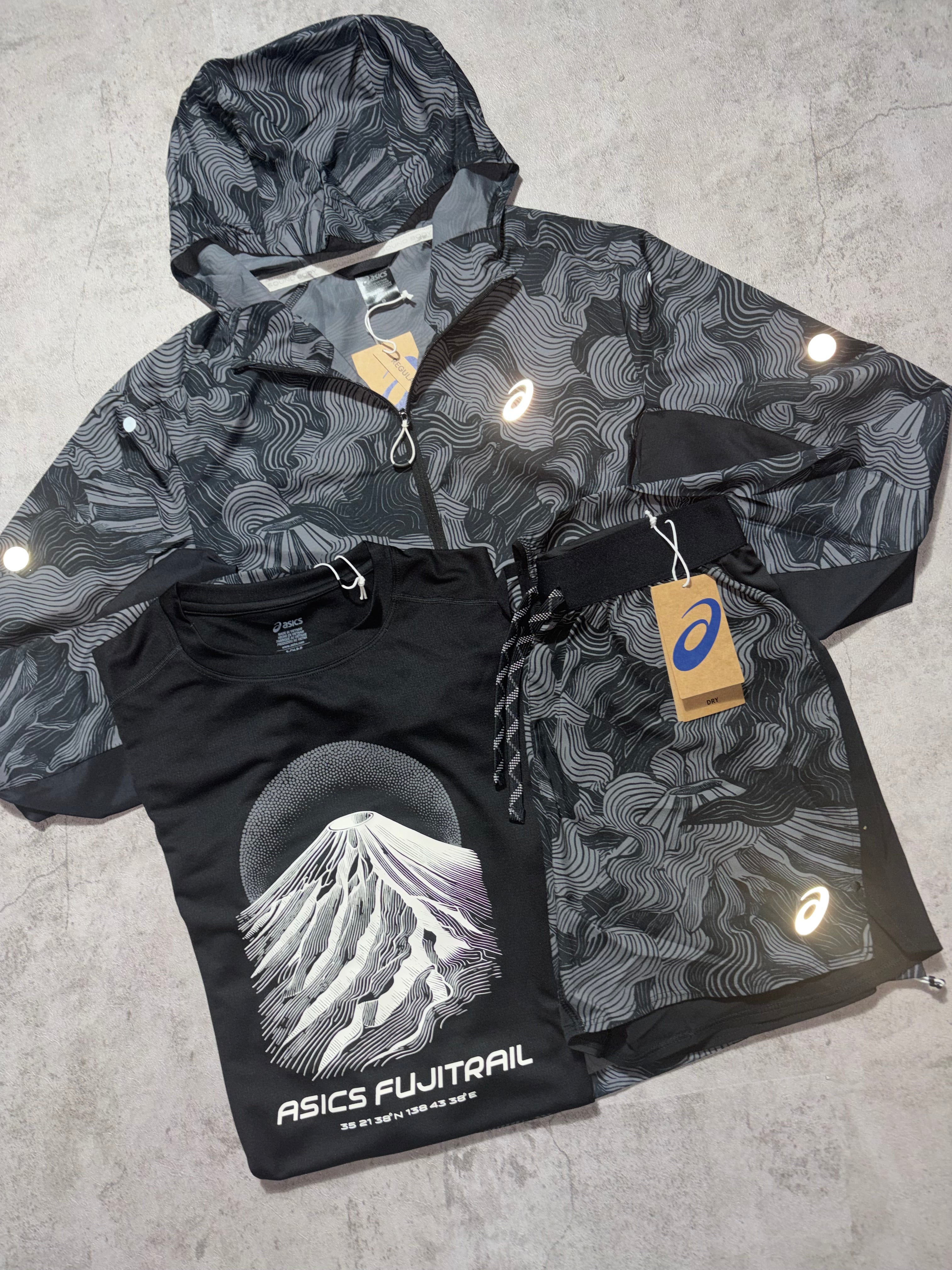 Asics Fuji-Trail Black Camo 3 Piece Set