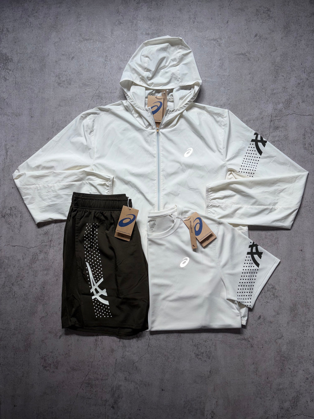 Asics Icon SS Activewear Set Olive Cream
