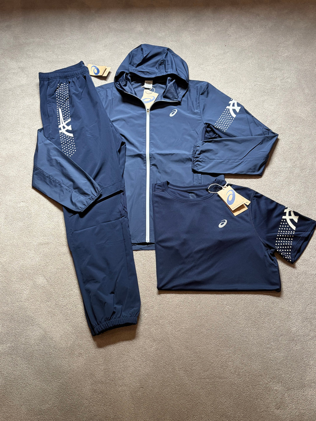 Asics Icon SS 3 Piece Tracksuit Navy