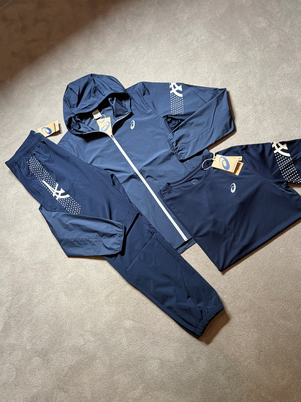 Asics Icon SS 3 Piece Tracksuit Navy