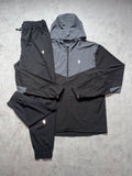Yelir World Performance Tracksuit Grey Black