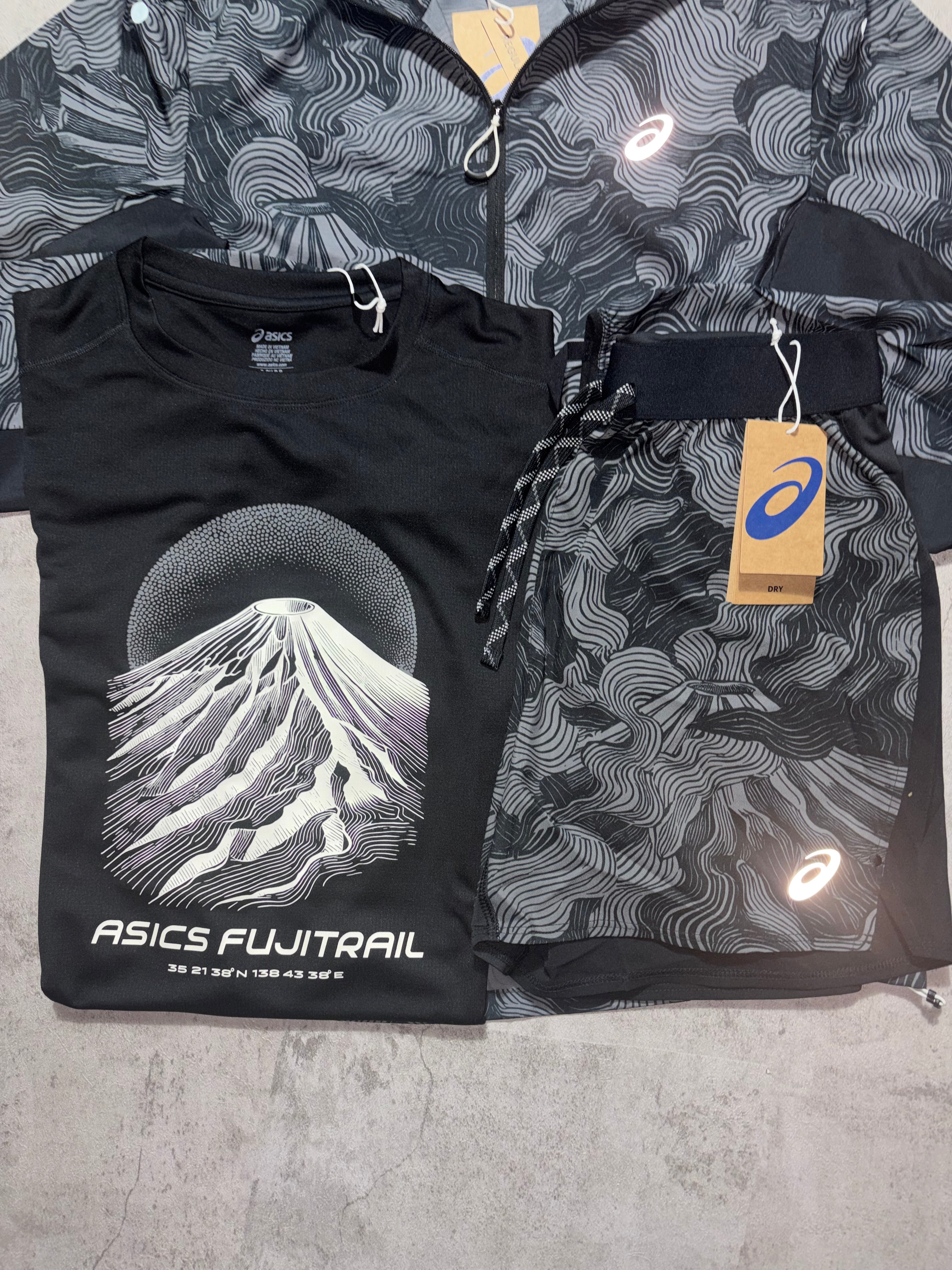 Asics Fuji-Trail Black Camo 3 Piece Set