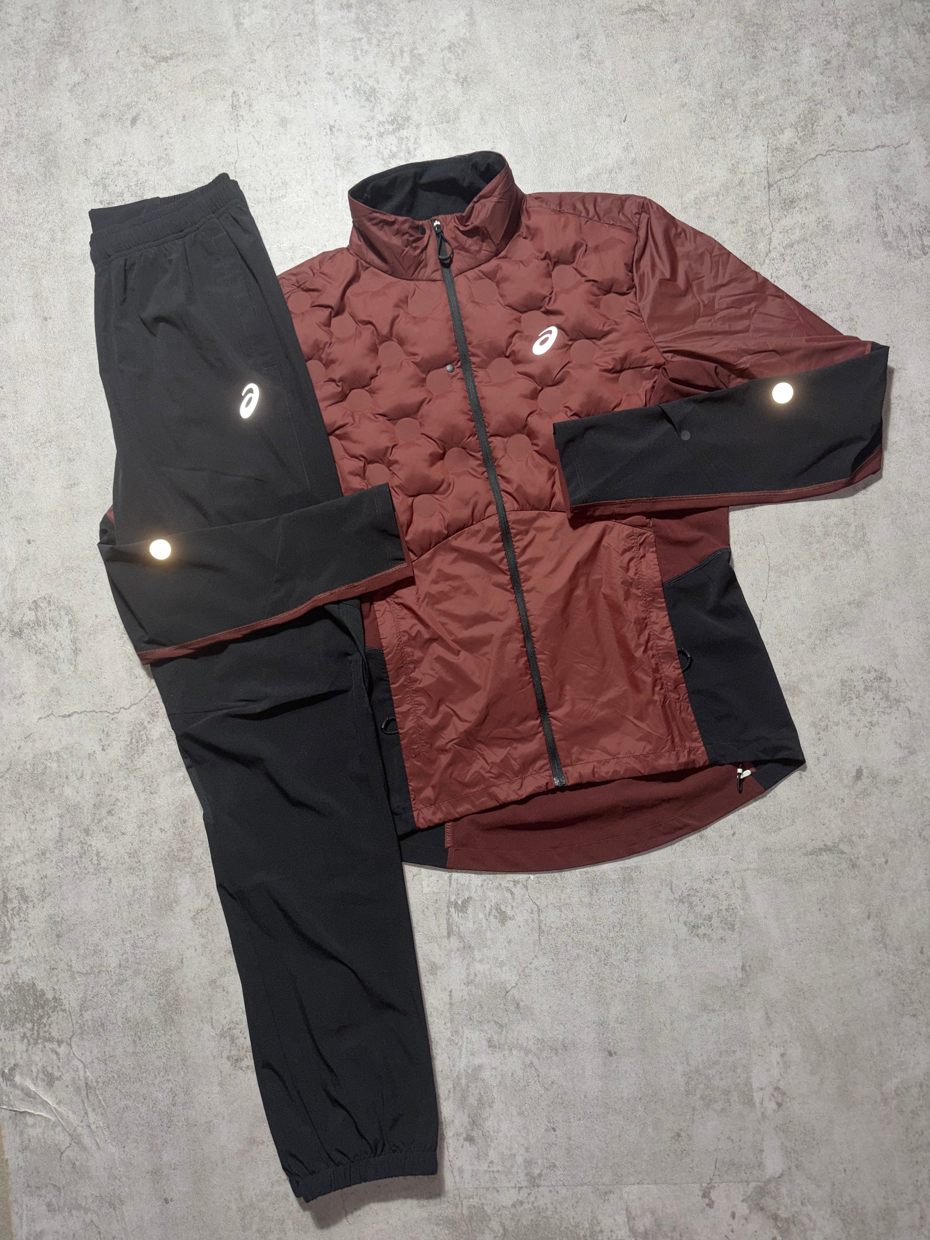 Asics Road Padded Jacket and Core Joggers Set