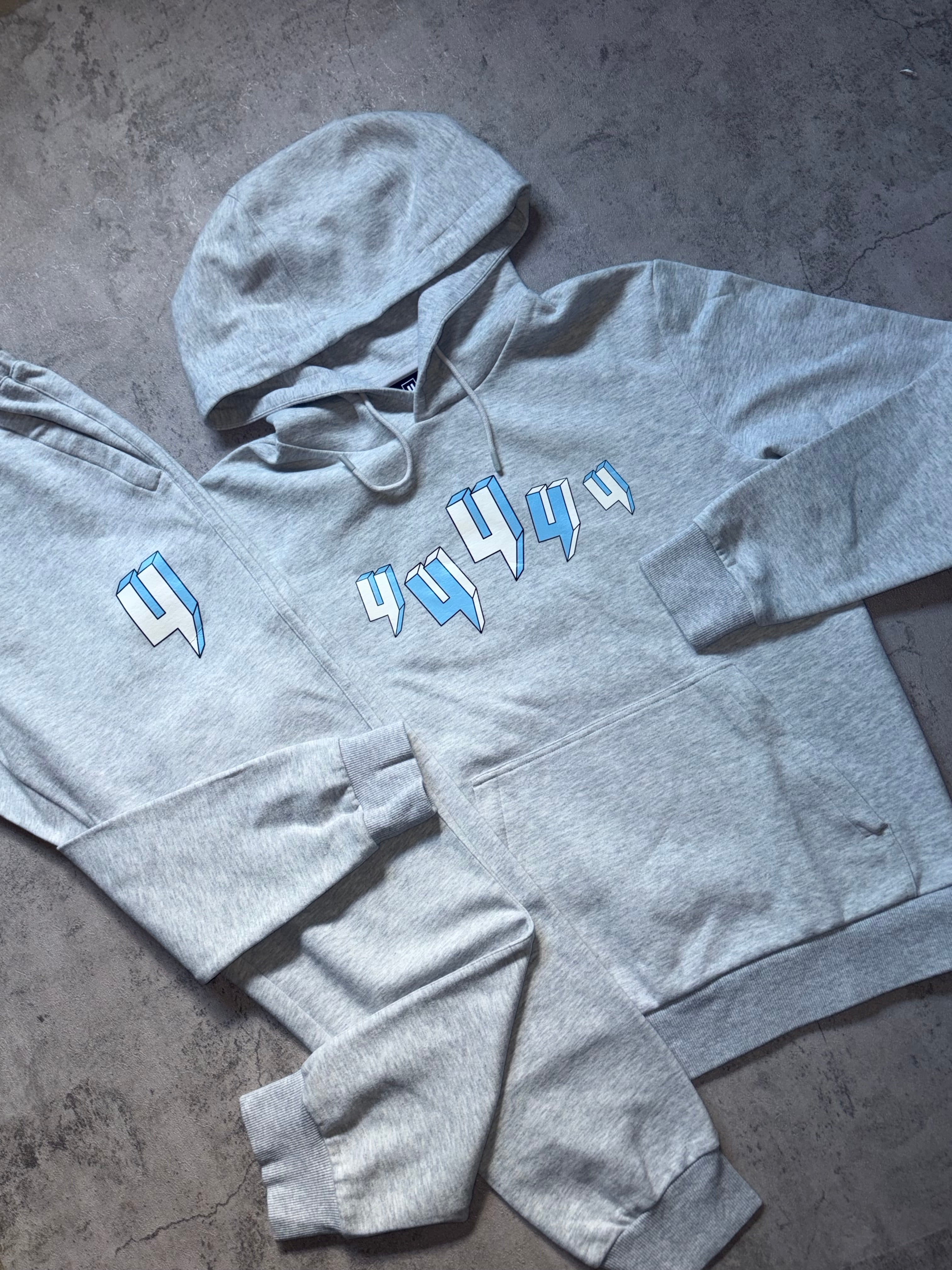 Yelir World Tracksuit Grey Blue