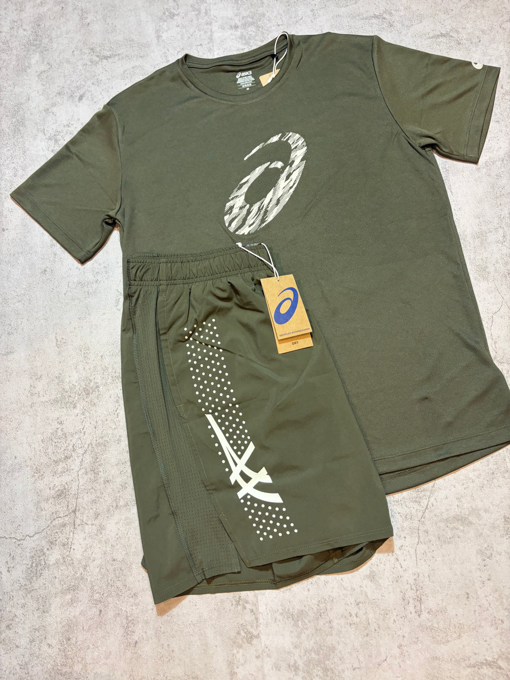 Asics Icon GPX Cream Brown Stone Activewear Quarter Zip Set