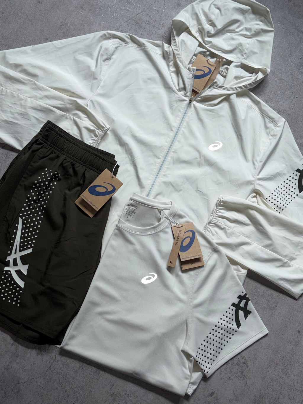 Asics Icon SS Activewear Set Olive Cream