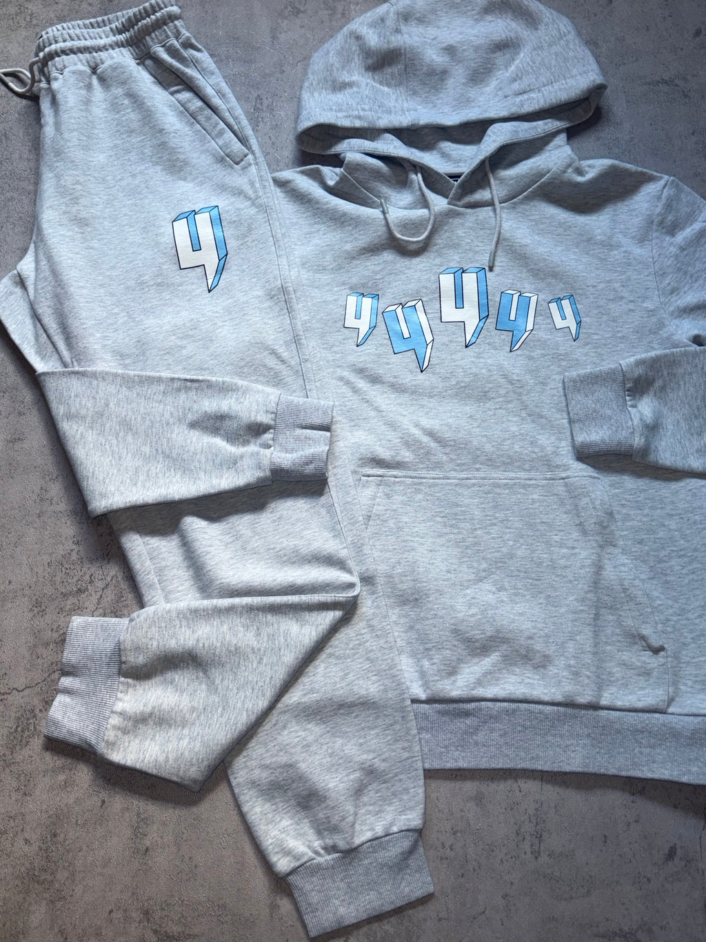 Yelir World Tracksuit Grey Blue