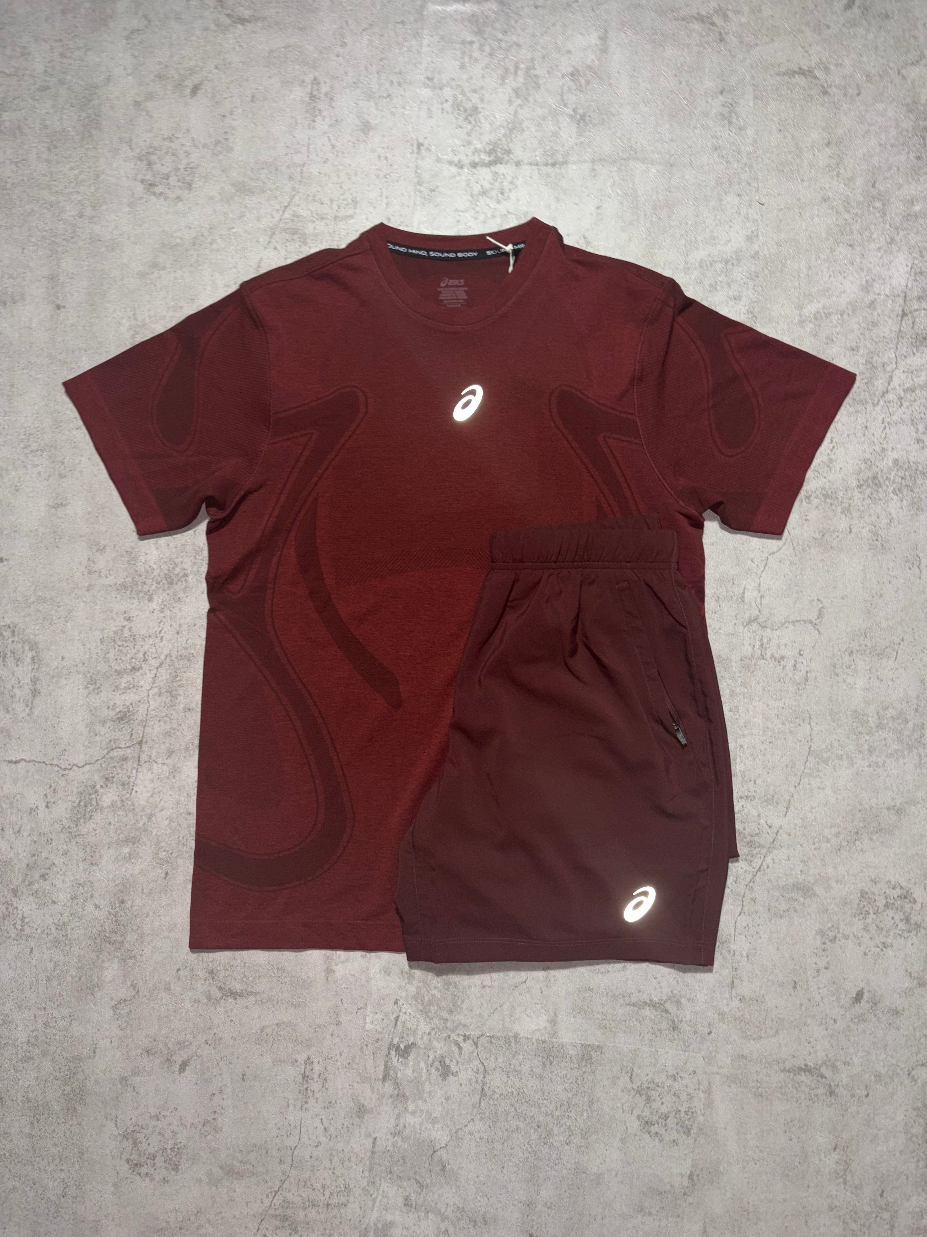 Asics Burgundy Seamless Set