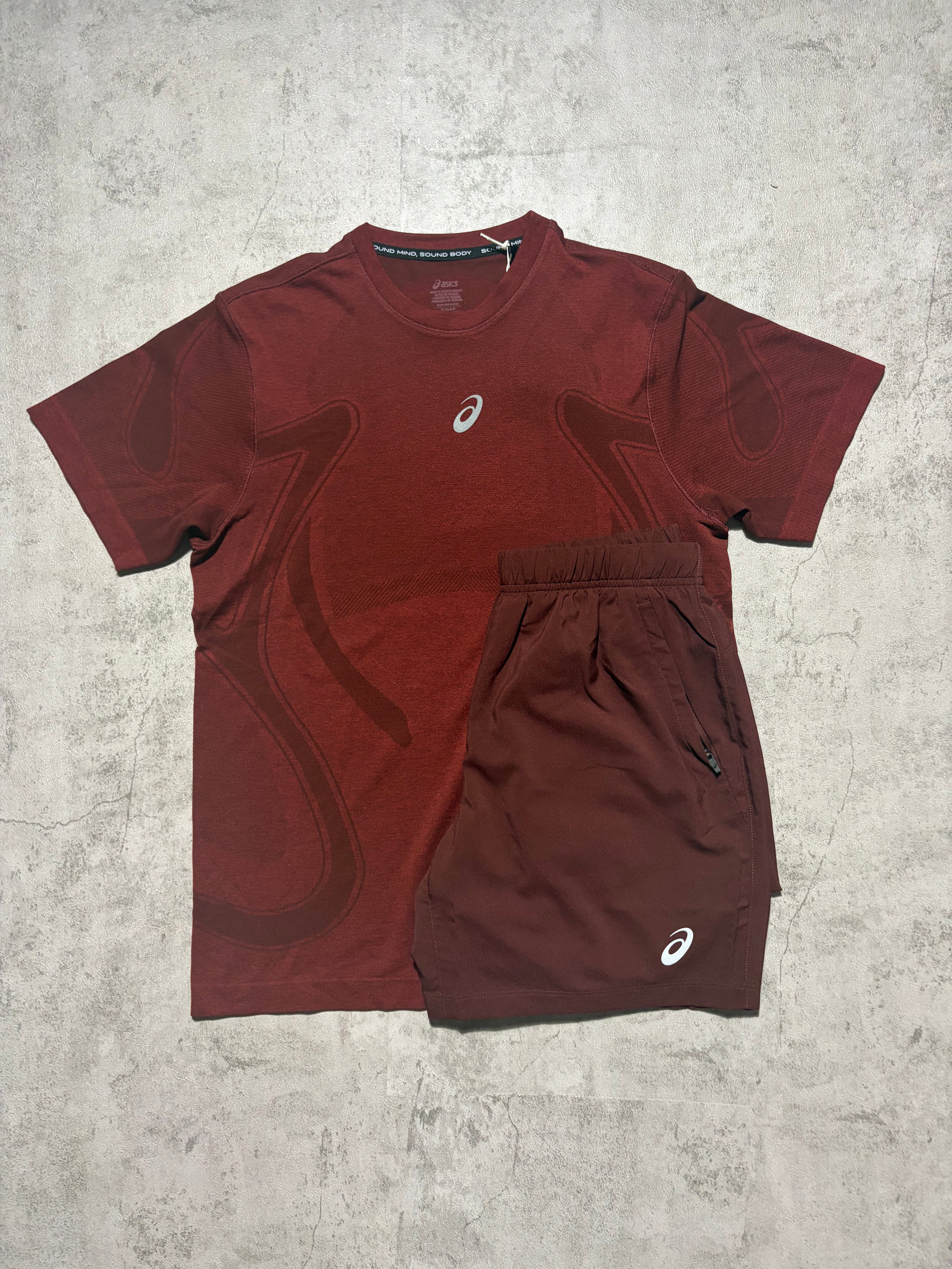Asics Burgundy Seamless Set