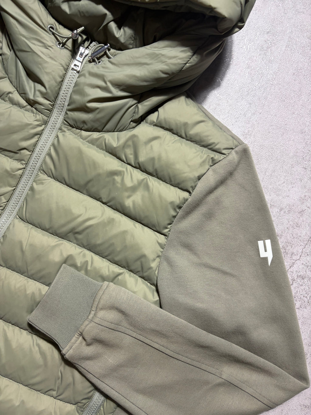 Yelir World Quilted Panel Jacket Khaki