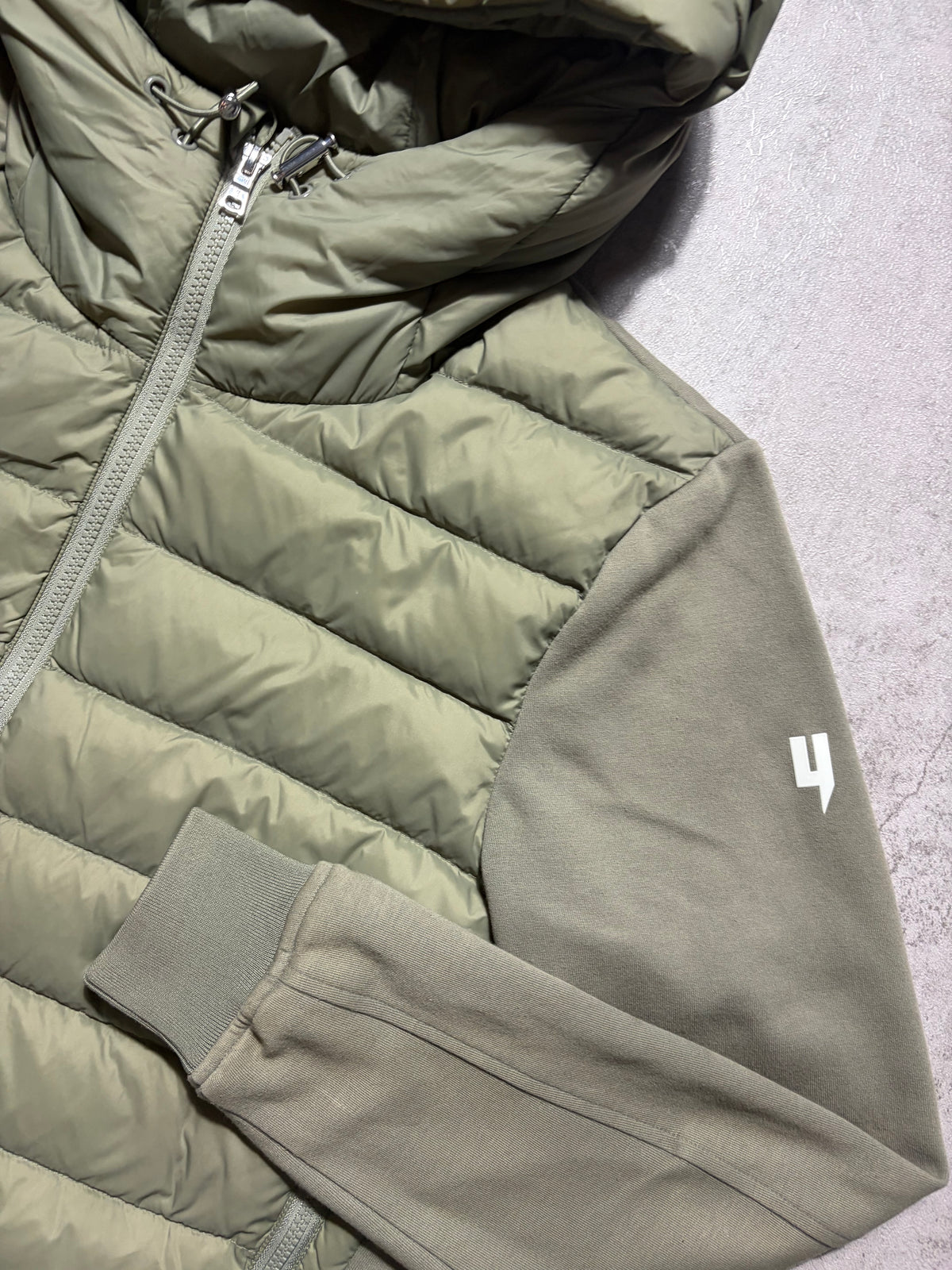 Yelir World Quilted Panel Jacket Khaki