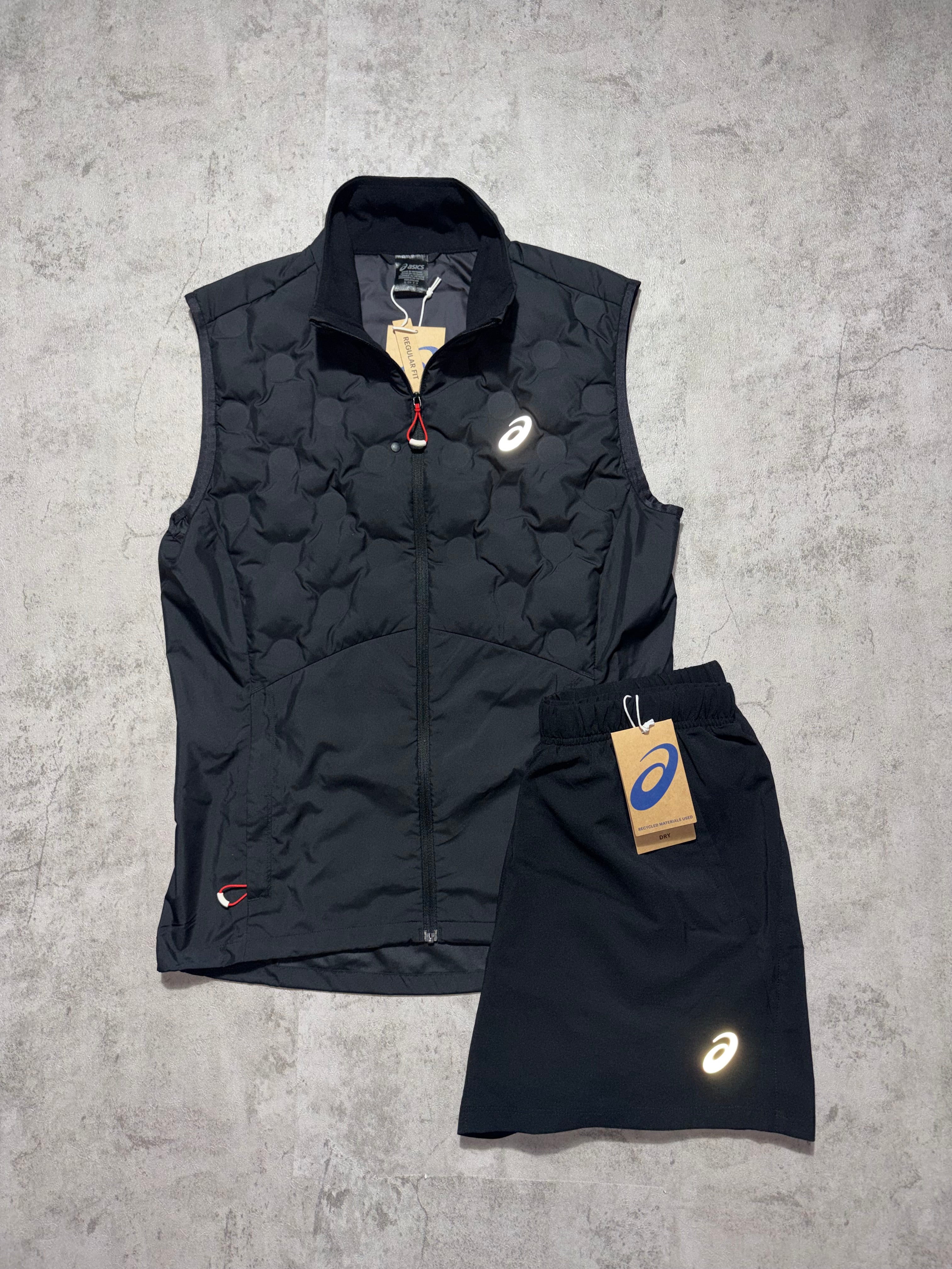 Asics Padded Gilet and Core Shorts