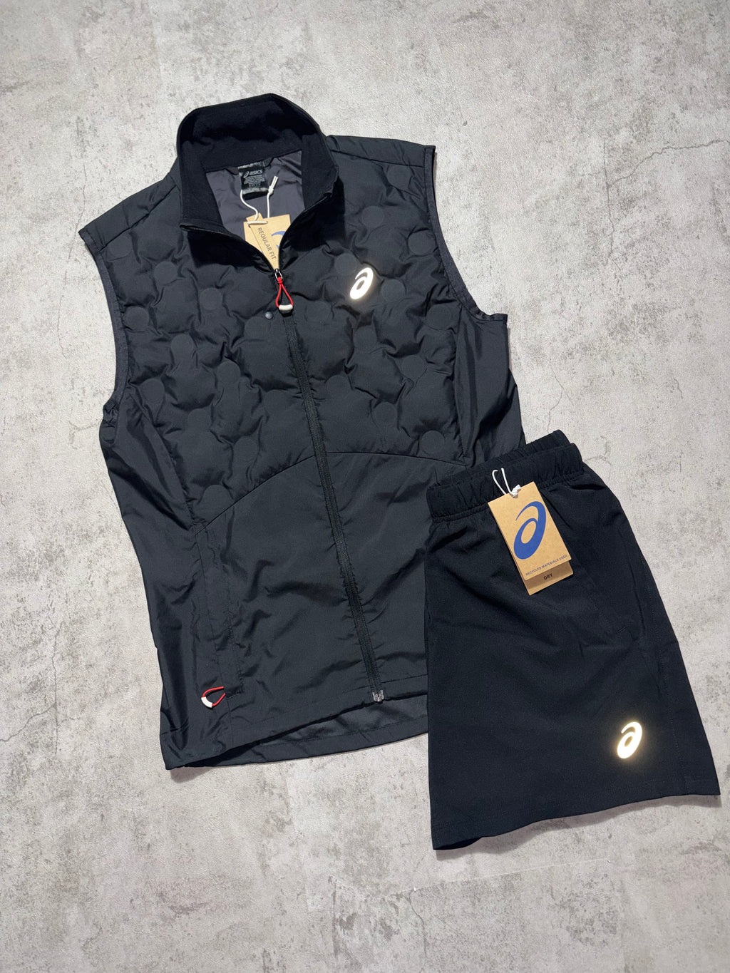 Asics Padded Gilet and Core Shorts