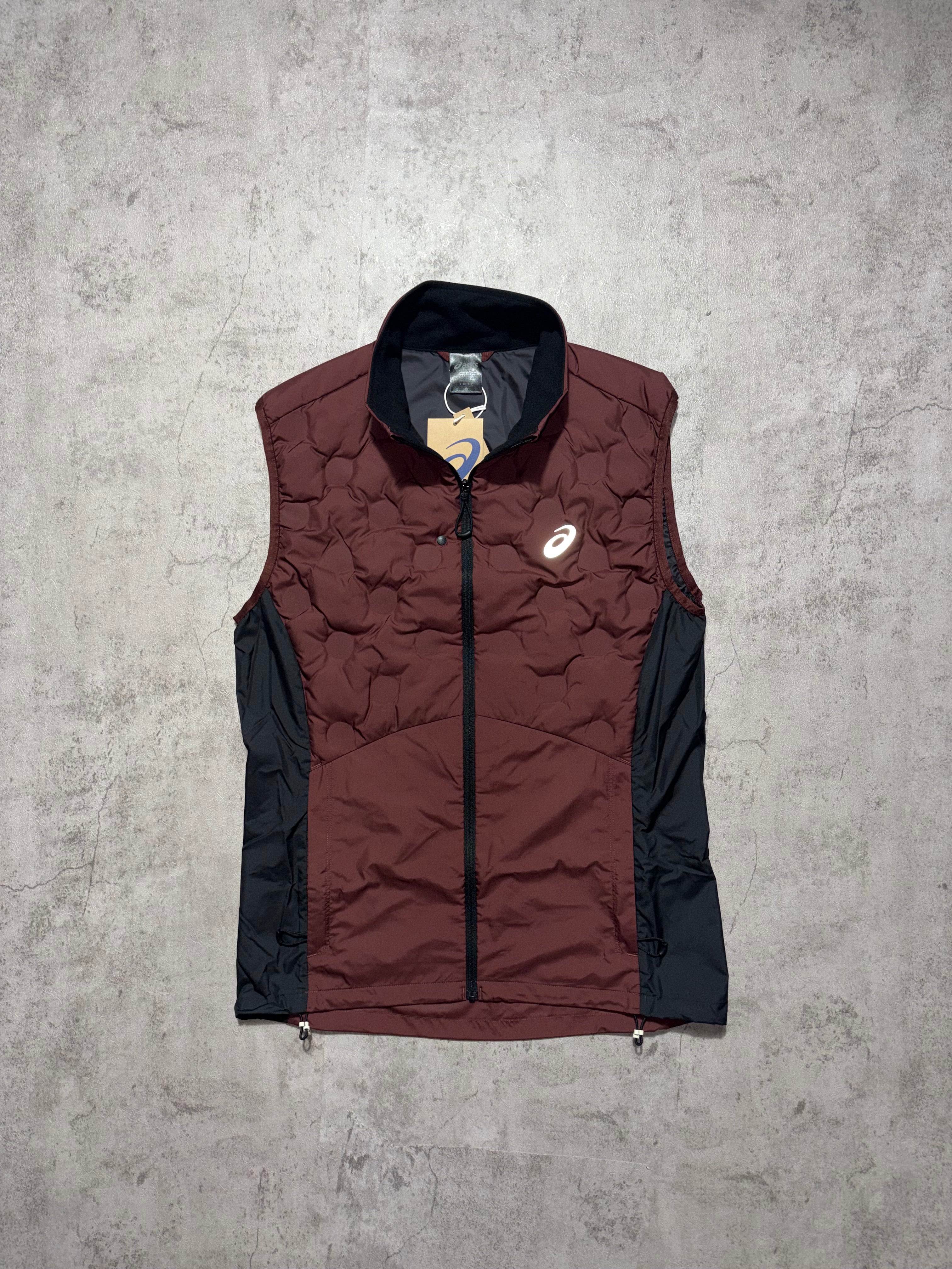 Asics Burgundy Road Padded Gilet