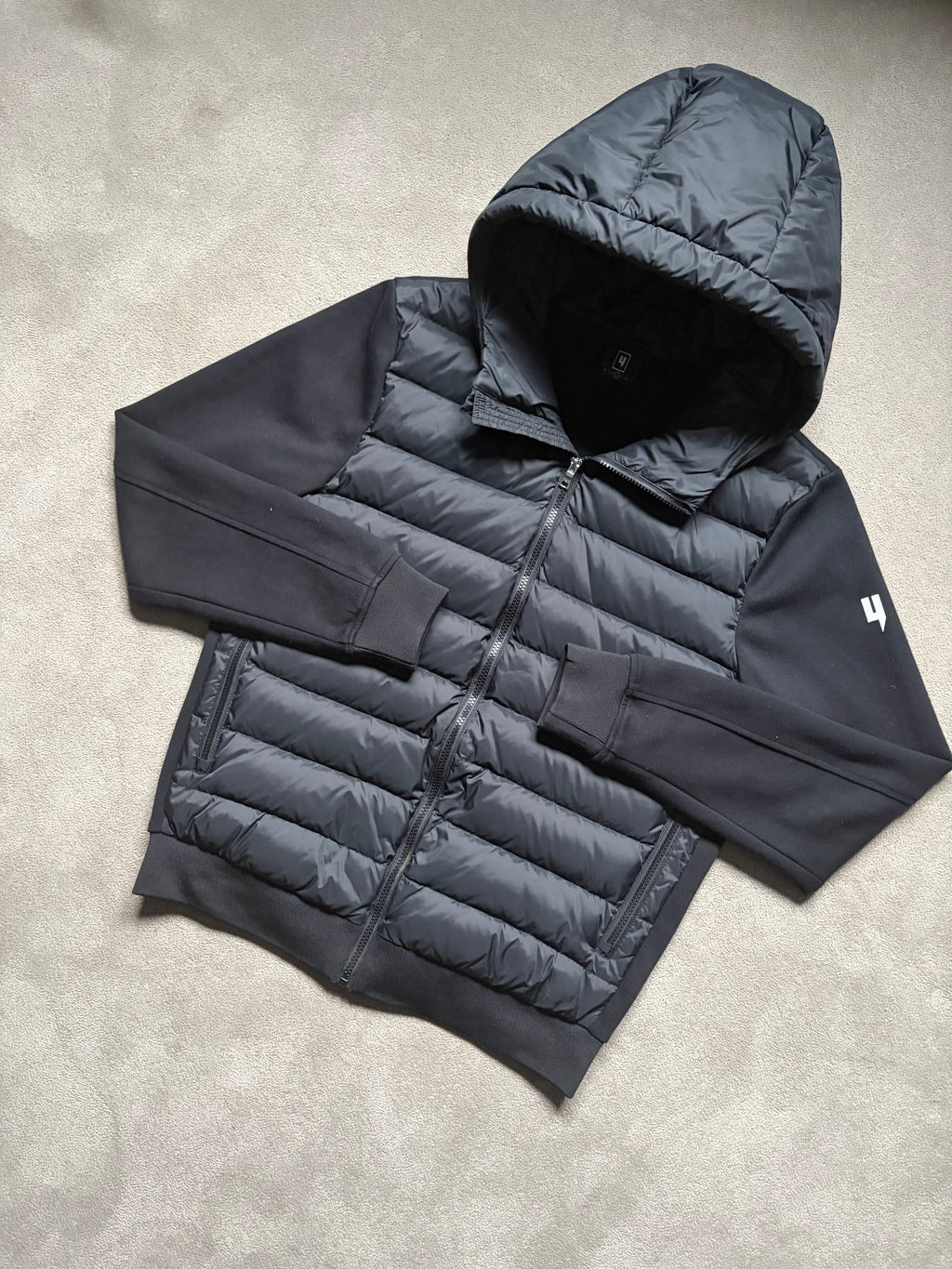 Yelir World Quilted Panel Jacket Black