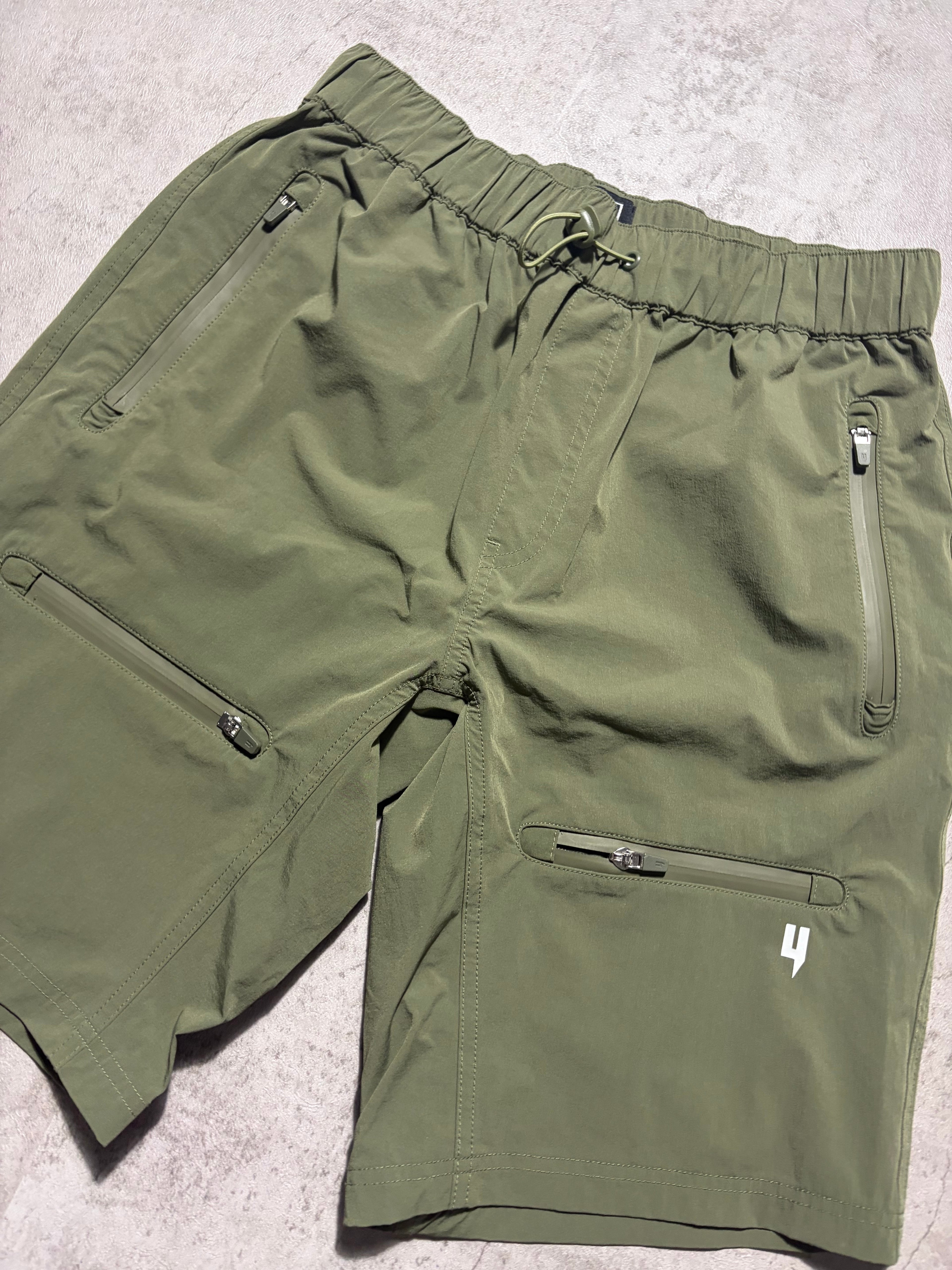 Yelir World Khaki Tech Combat Shorts
