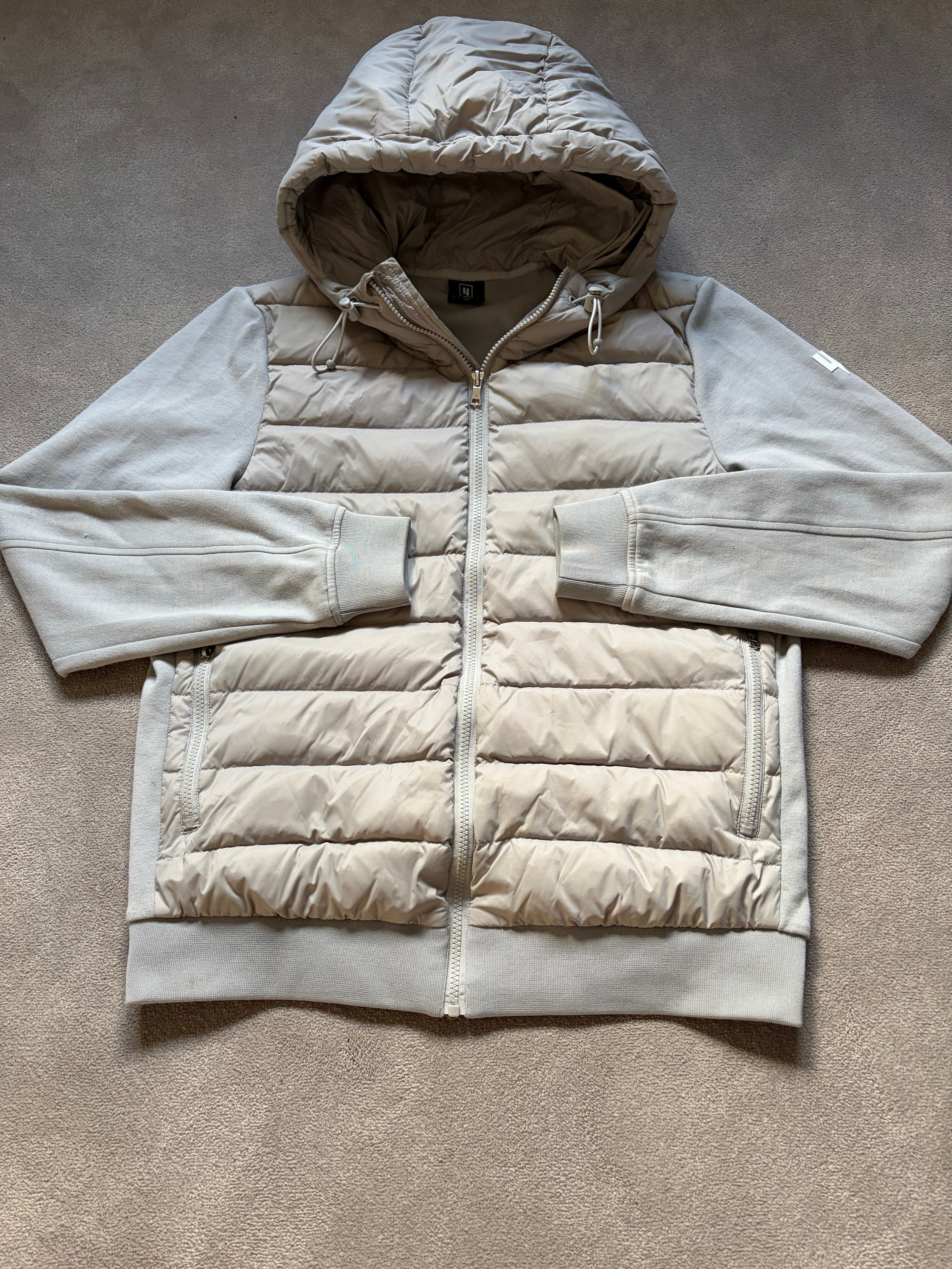 Yelir World Quilted Panel Jacket Grey/Beige