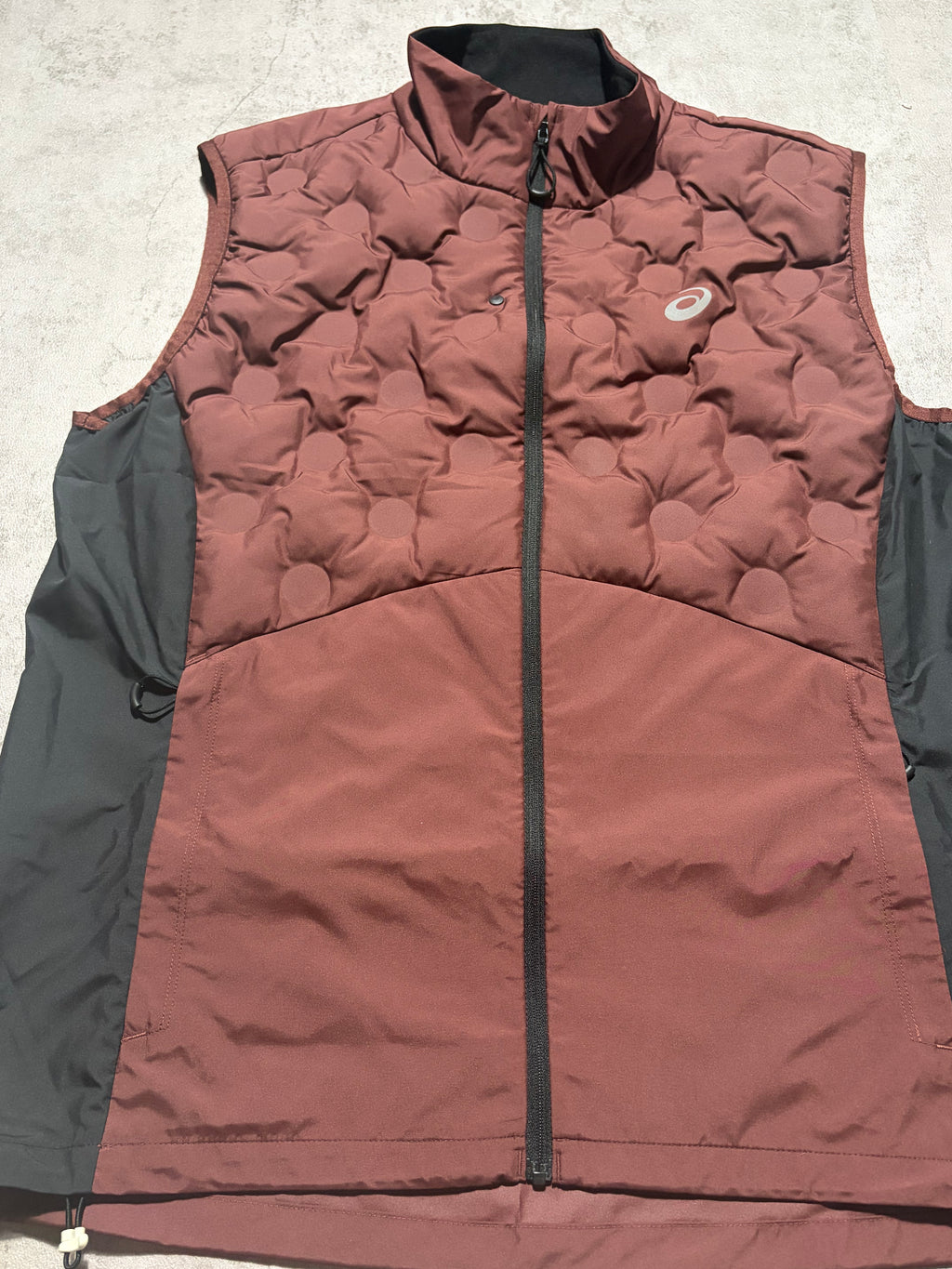 Asics Burgundy Road Padded Gilet
