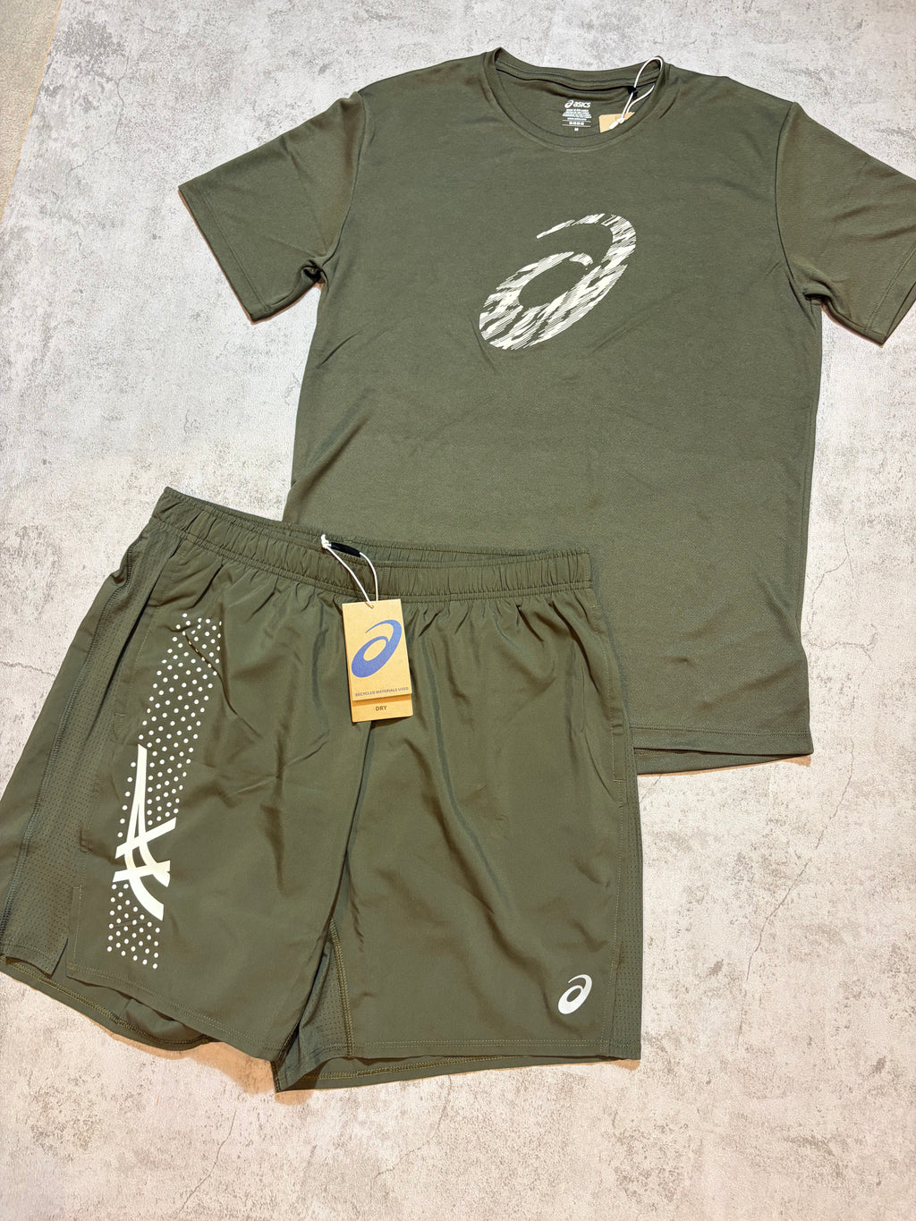 Asics Icon GPX Cream Brown Stone Activewear Quarter Zip Set