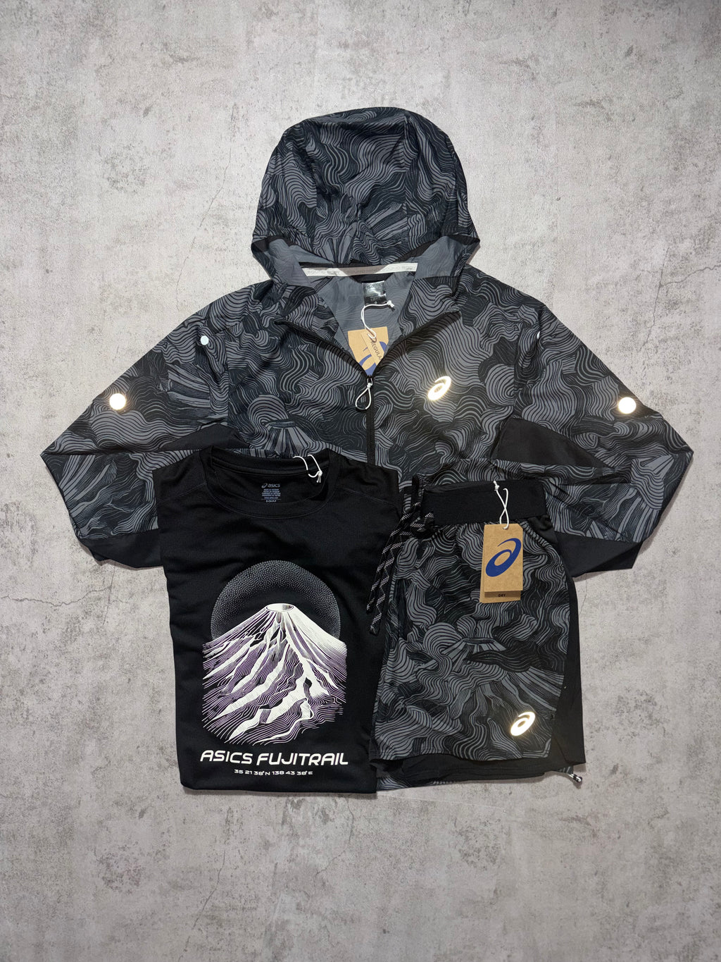Asics Fuji-Trail Black Camo 3 Piece Set
