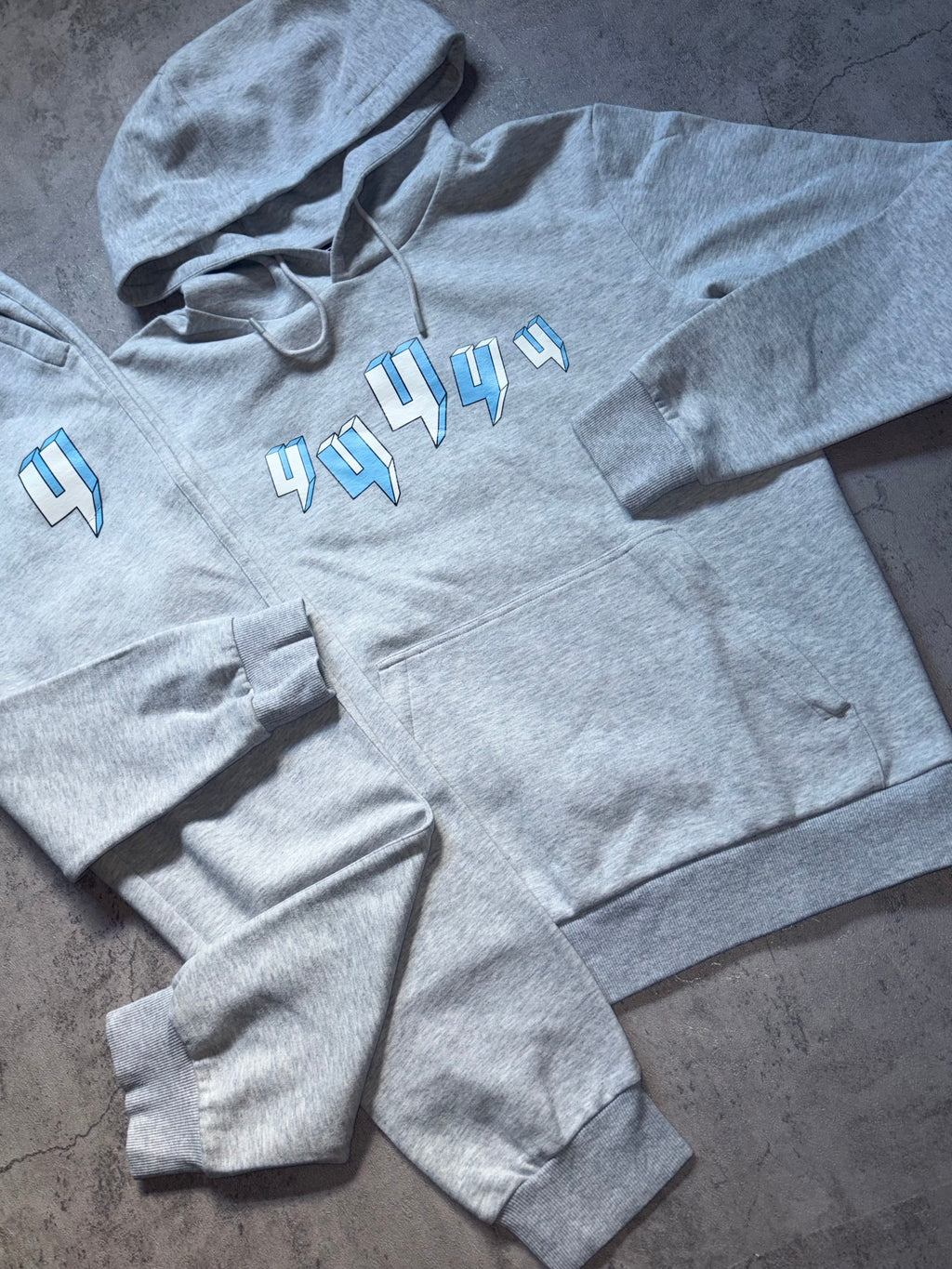 Yelir World Tracksuit Grey Blue