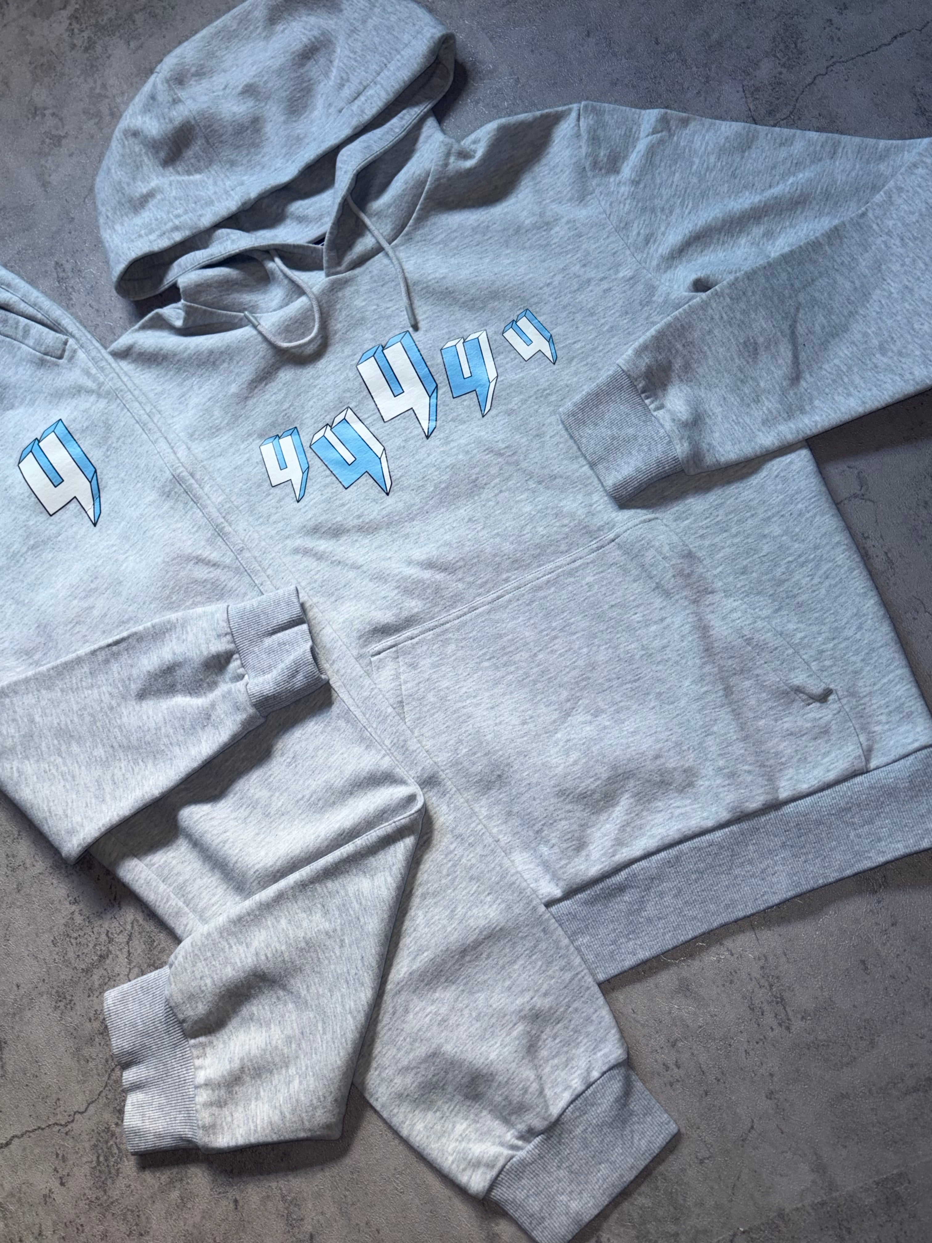 Yelir World Tracksuit Grey Blue