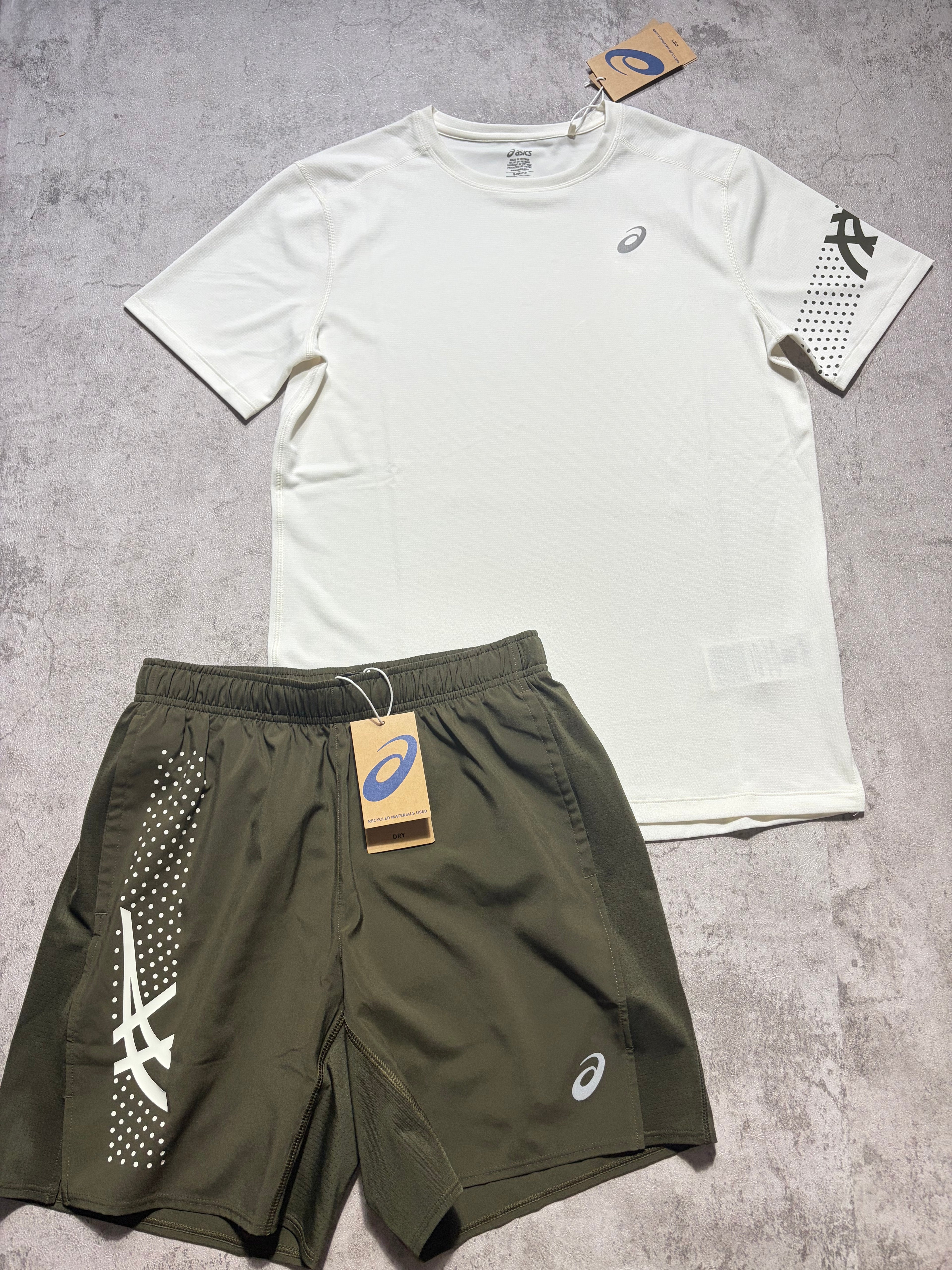 Asics Icon SS Cream Khaki Set