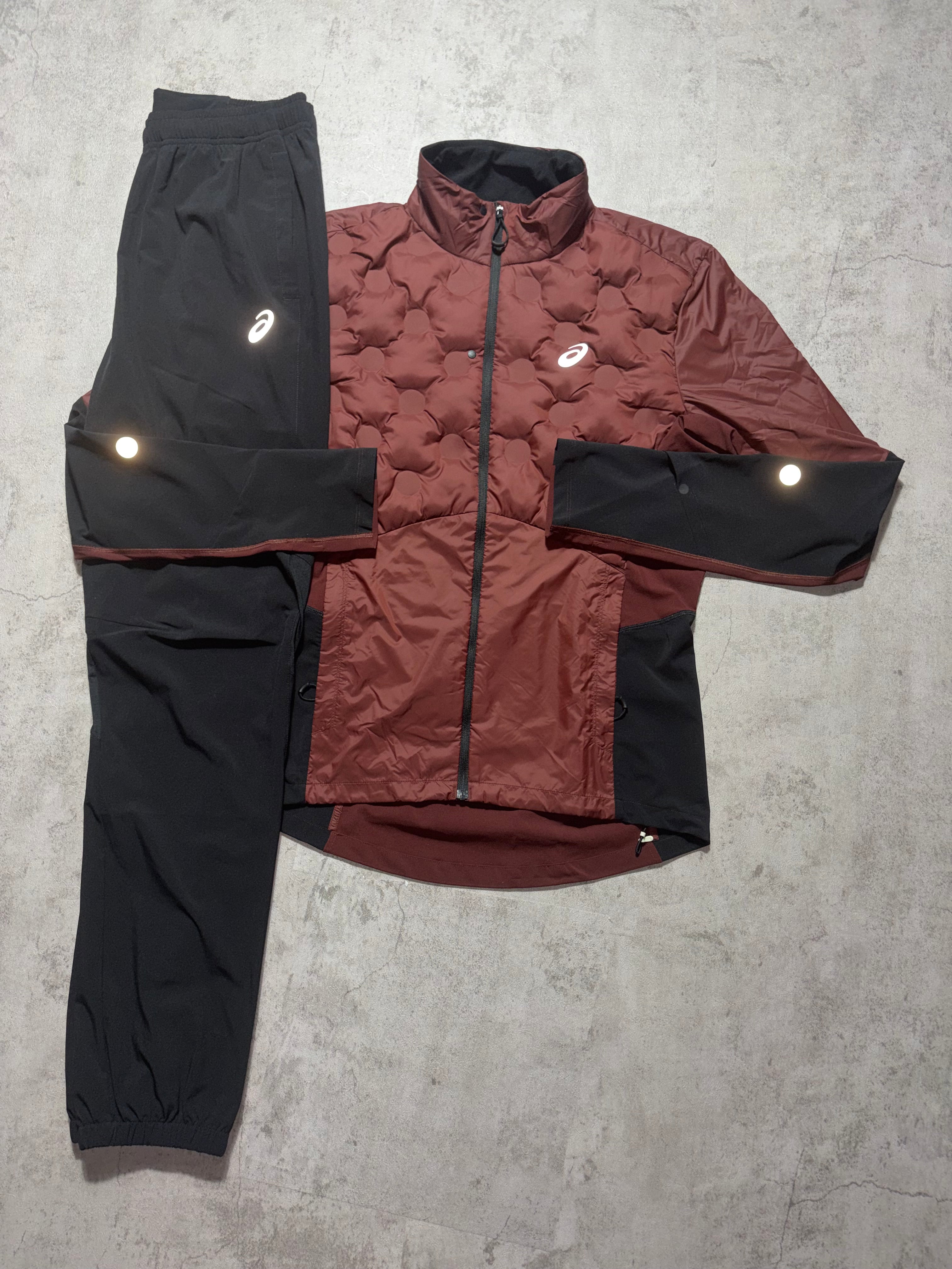 Asics Road Padded Jacket and Core Joggers Set