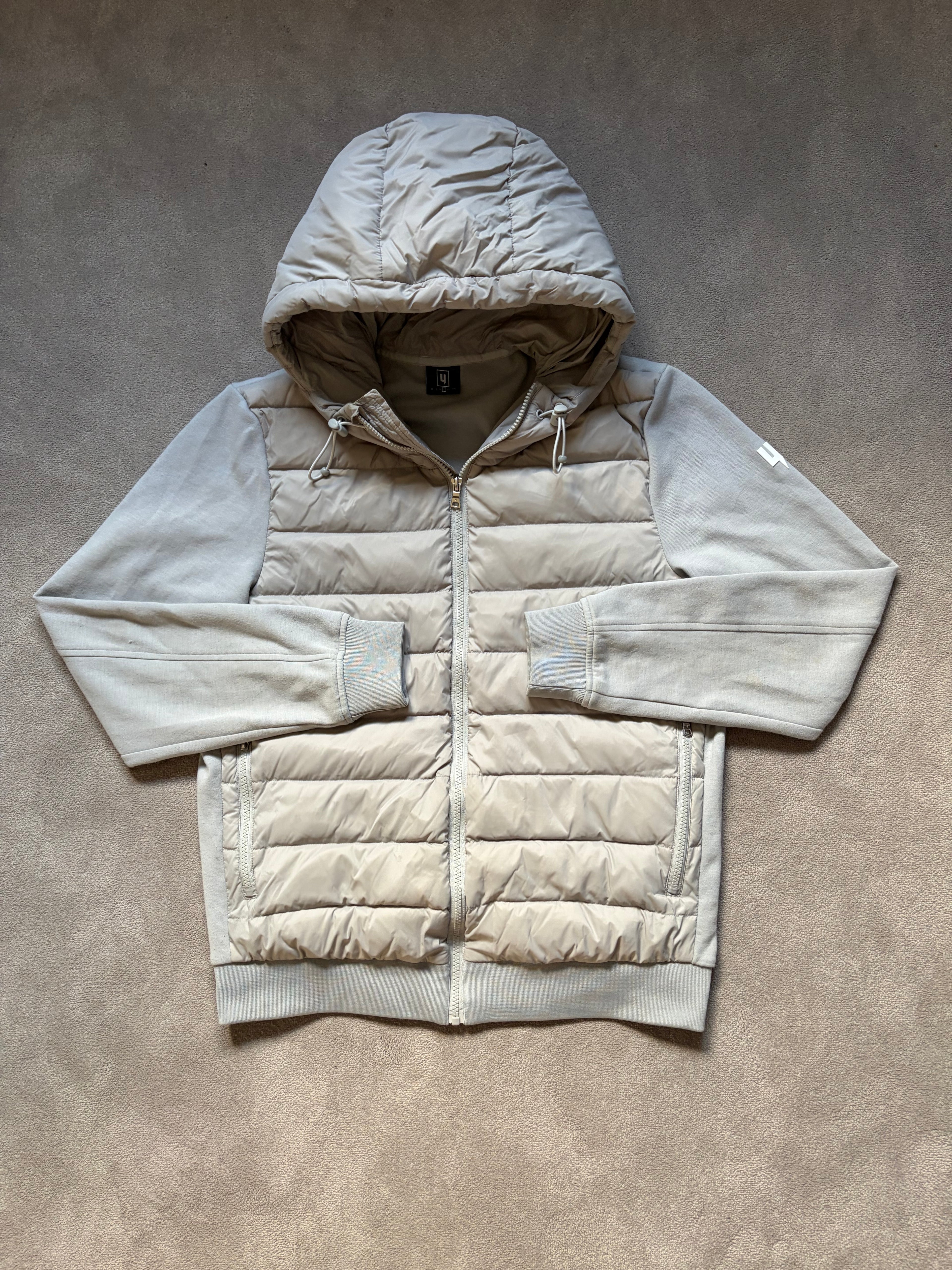 Yelir World Quilted Panel Jacket Grey/Beige