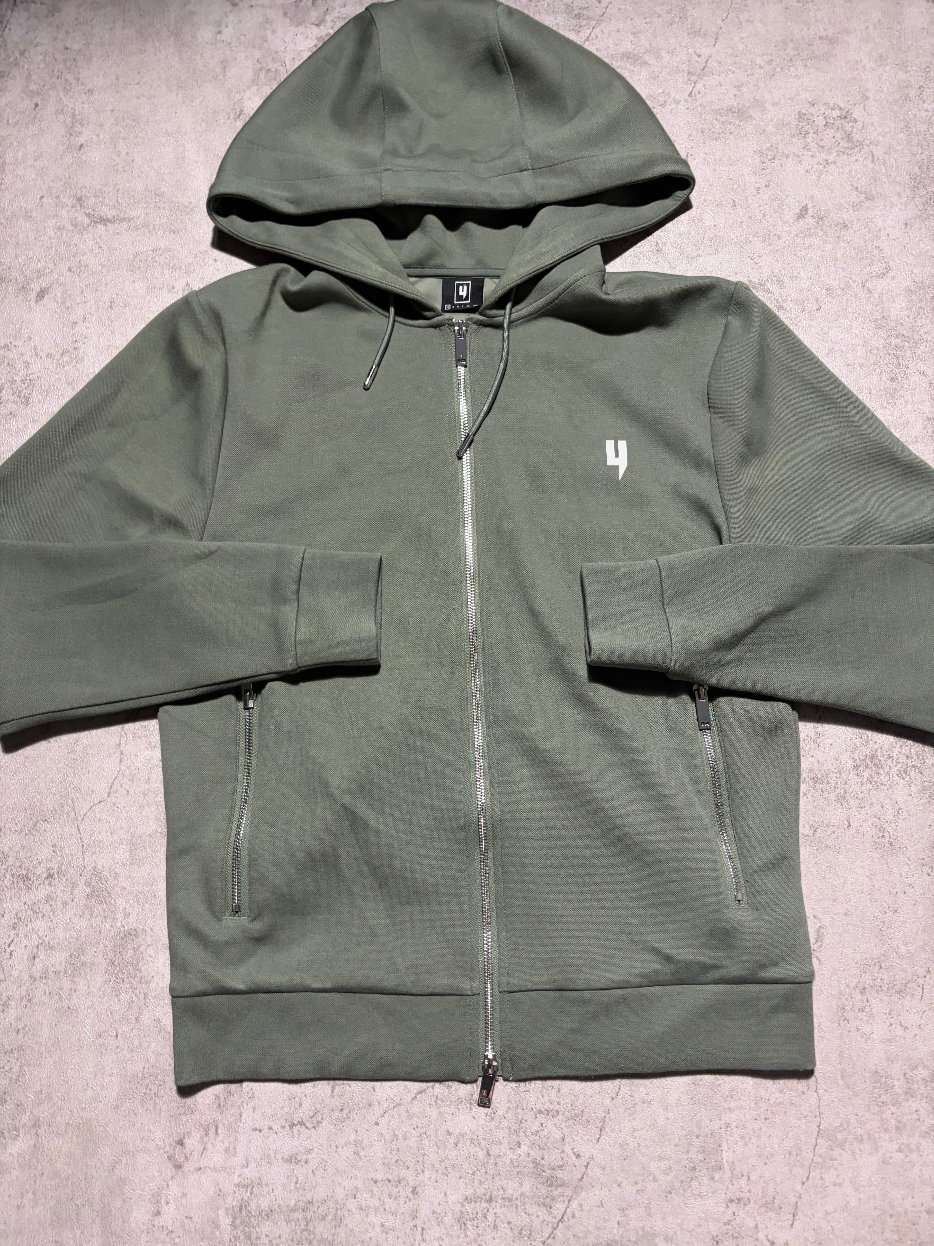 Yelir World “Lux” Khaki Green Shorts Set