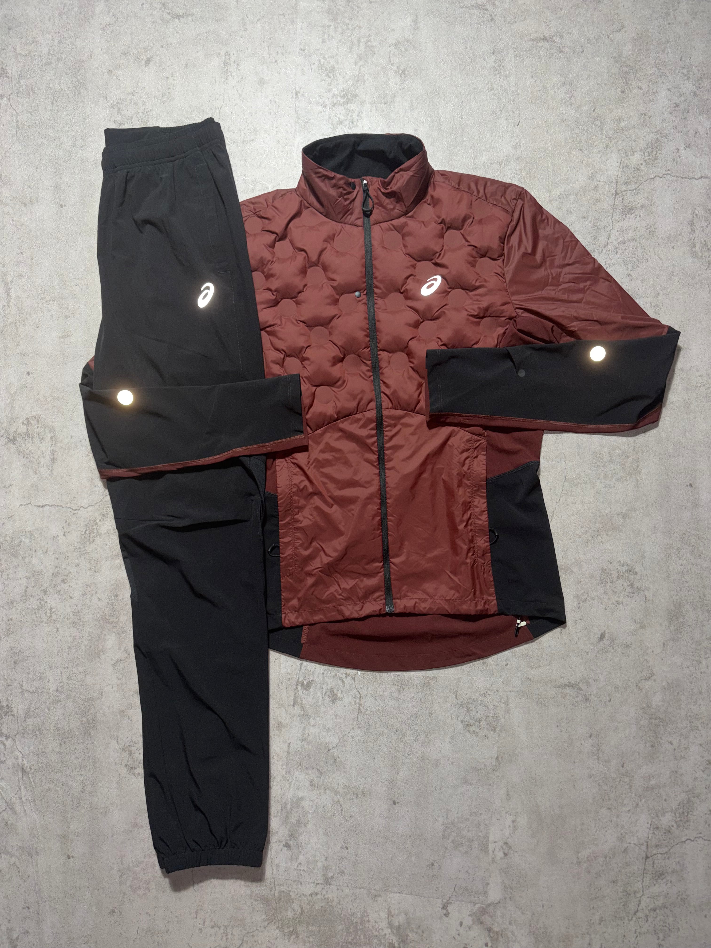 Asics Road Padded Jacket and Core Joggers Set