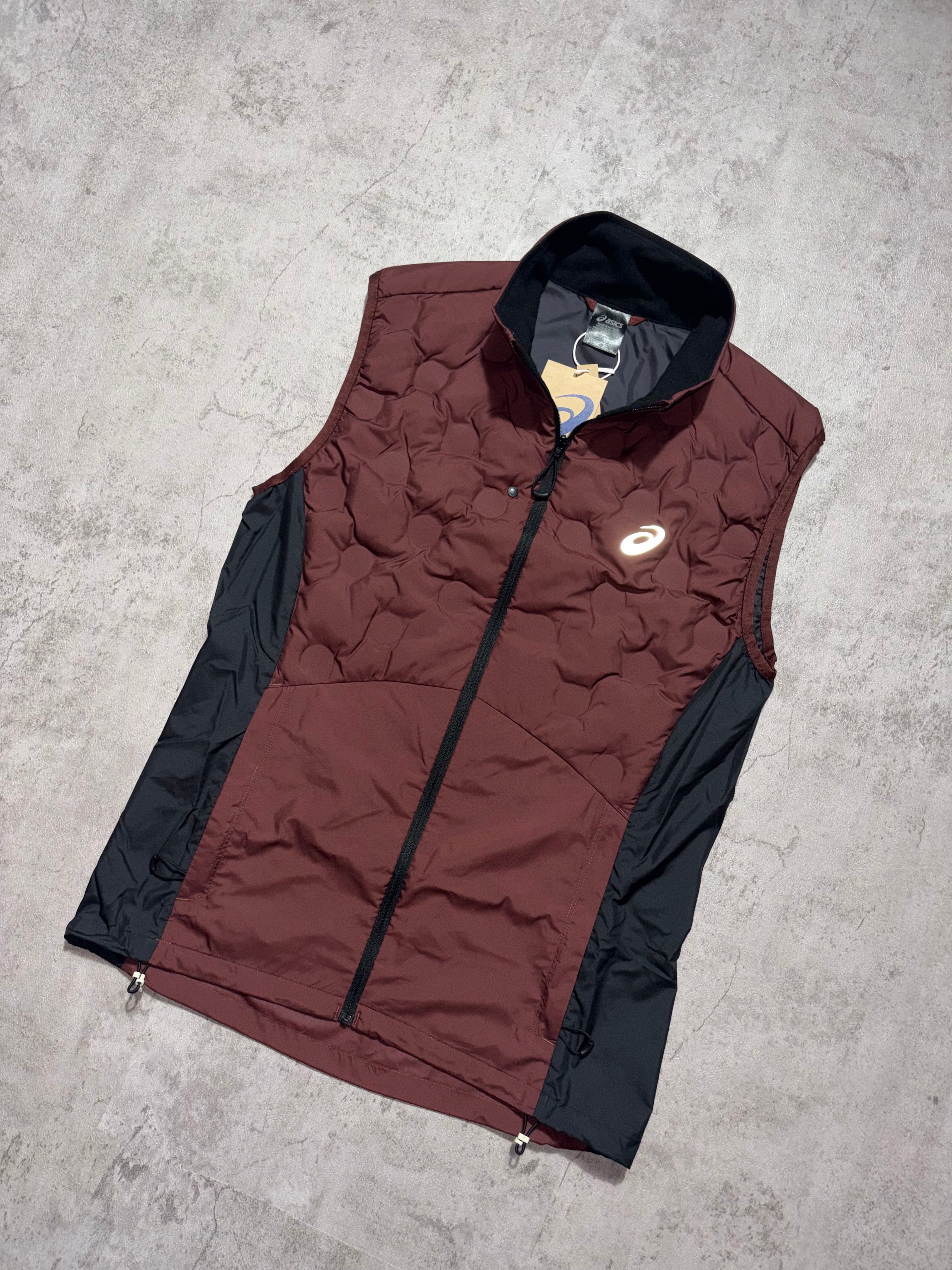 Asics Burgundy Road Padded Gilet