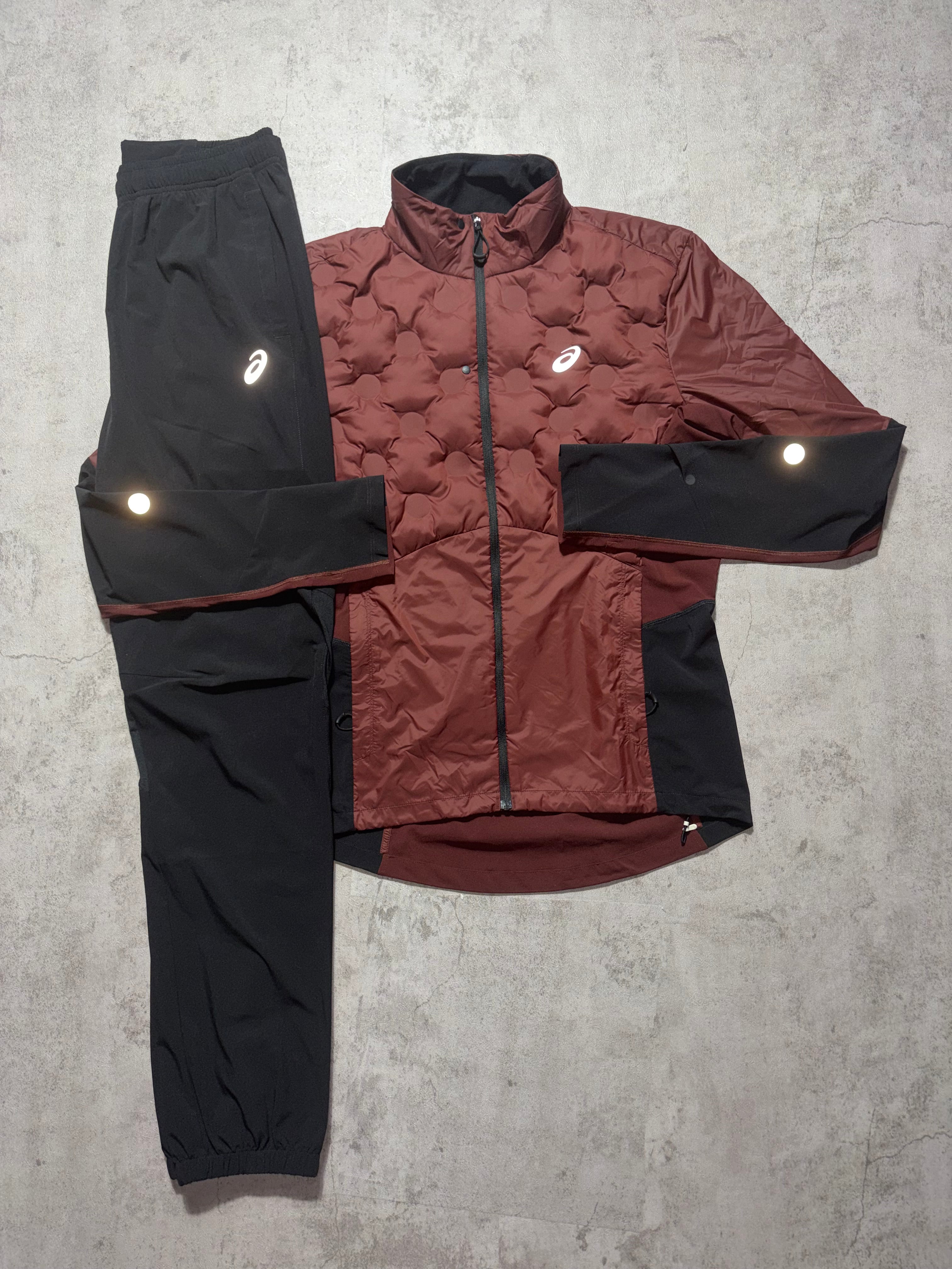 Asics Road Padded Jacket and Core Joggers Set
