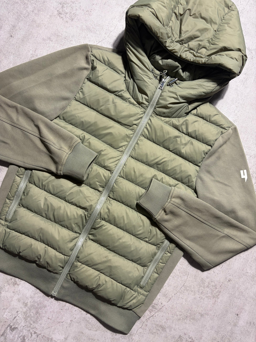 Yelir World Quilted Panel Jacket Khaki