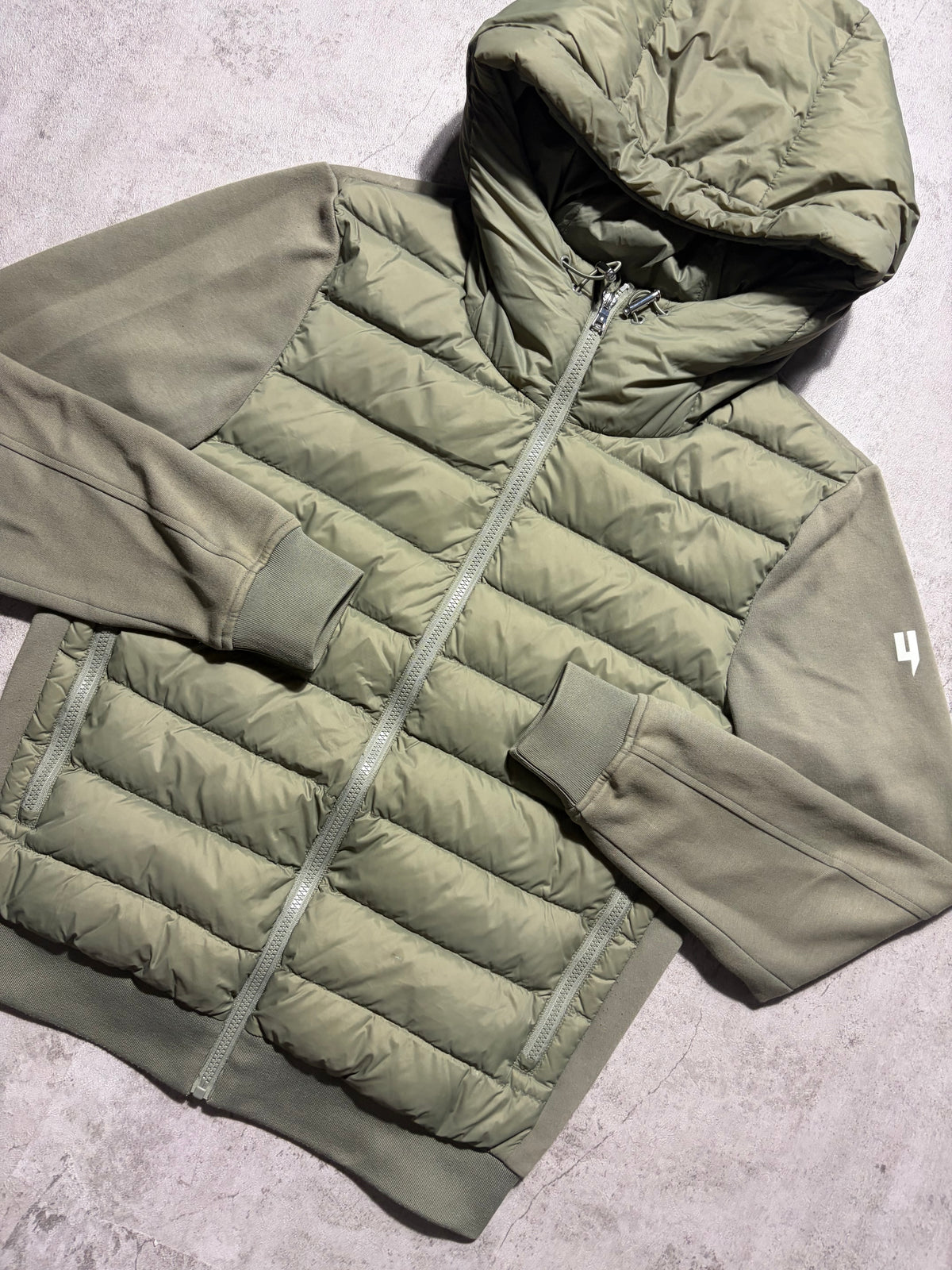 Yelir World Quilted Panel Jacket Khaki