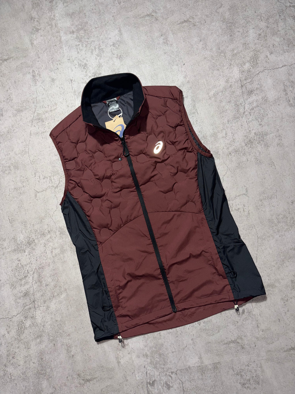 Asics Burgundy Road Padded Gilet