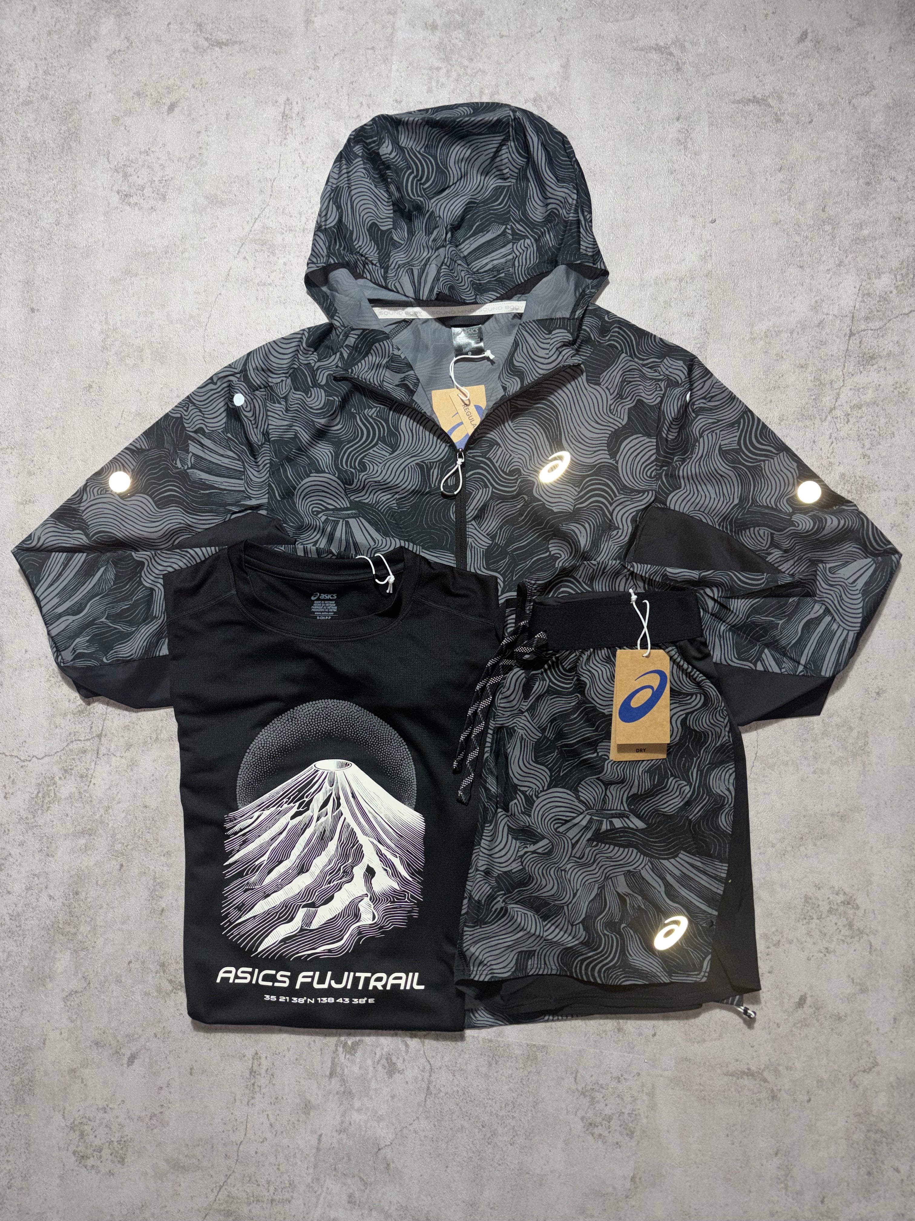Asics Fuji-Trail Black Camo 3 Piece Set